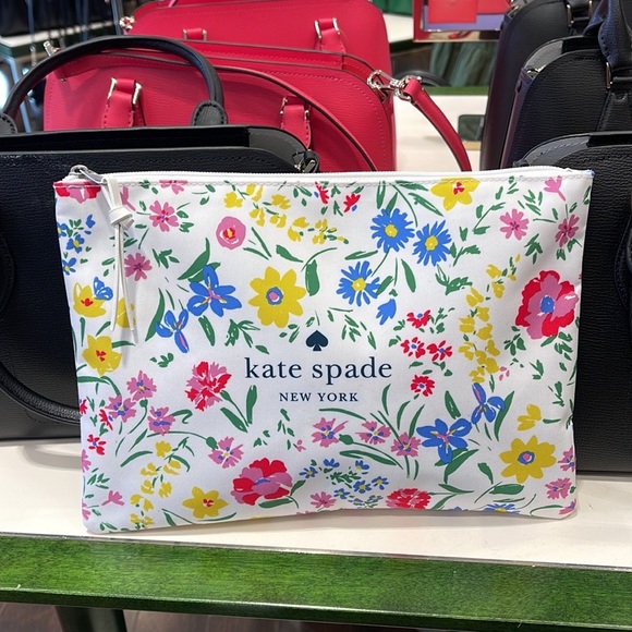 Kate Spade Large Canvas Floral Print Zip Pouch
 11-1/4” X 8” - Picture 6 of 16